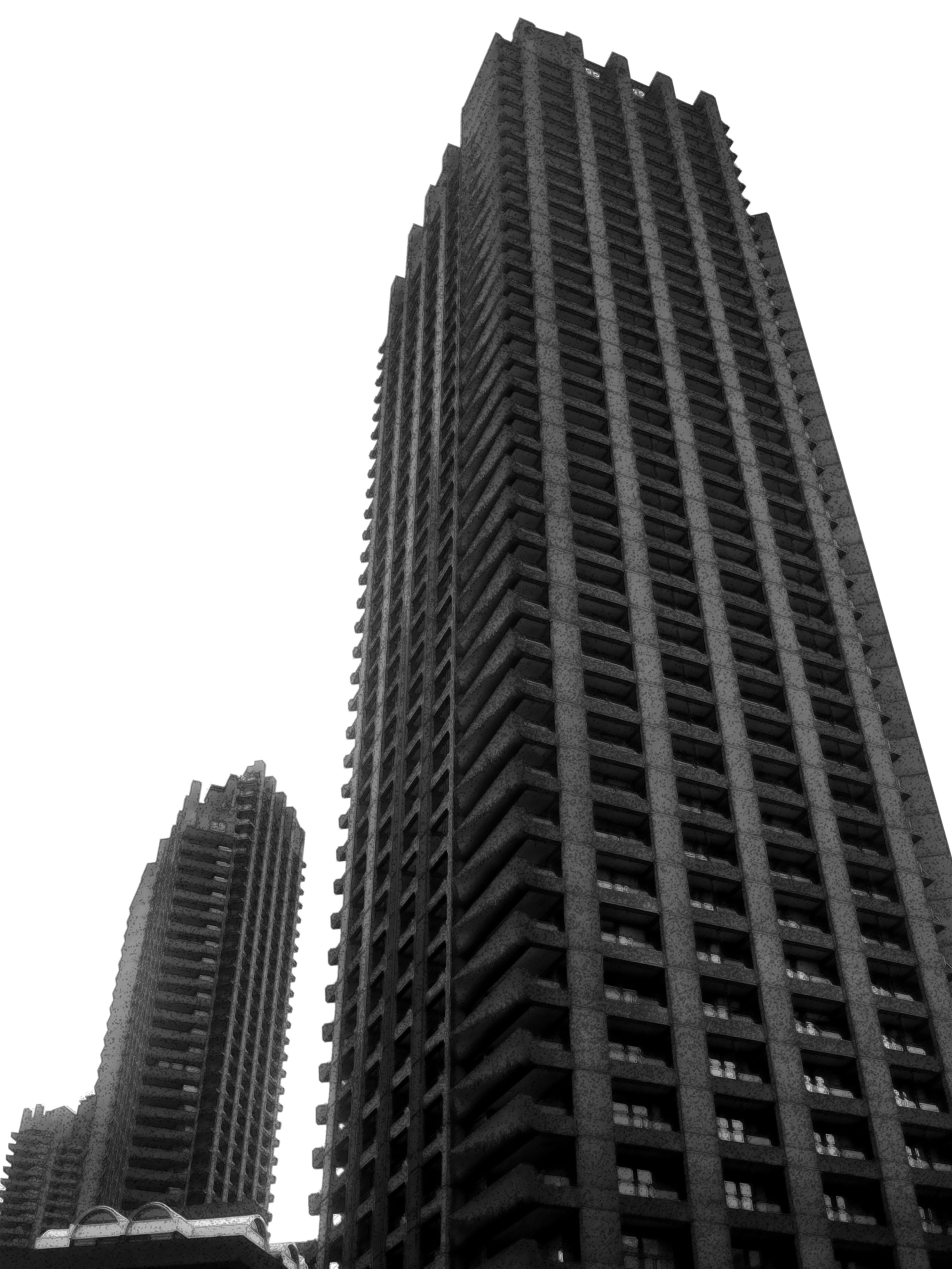 An iconic example of brutalist architecture: Barbican Towers in London