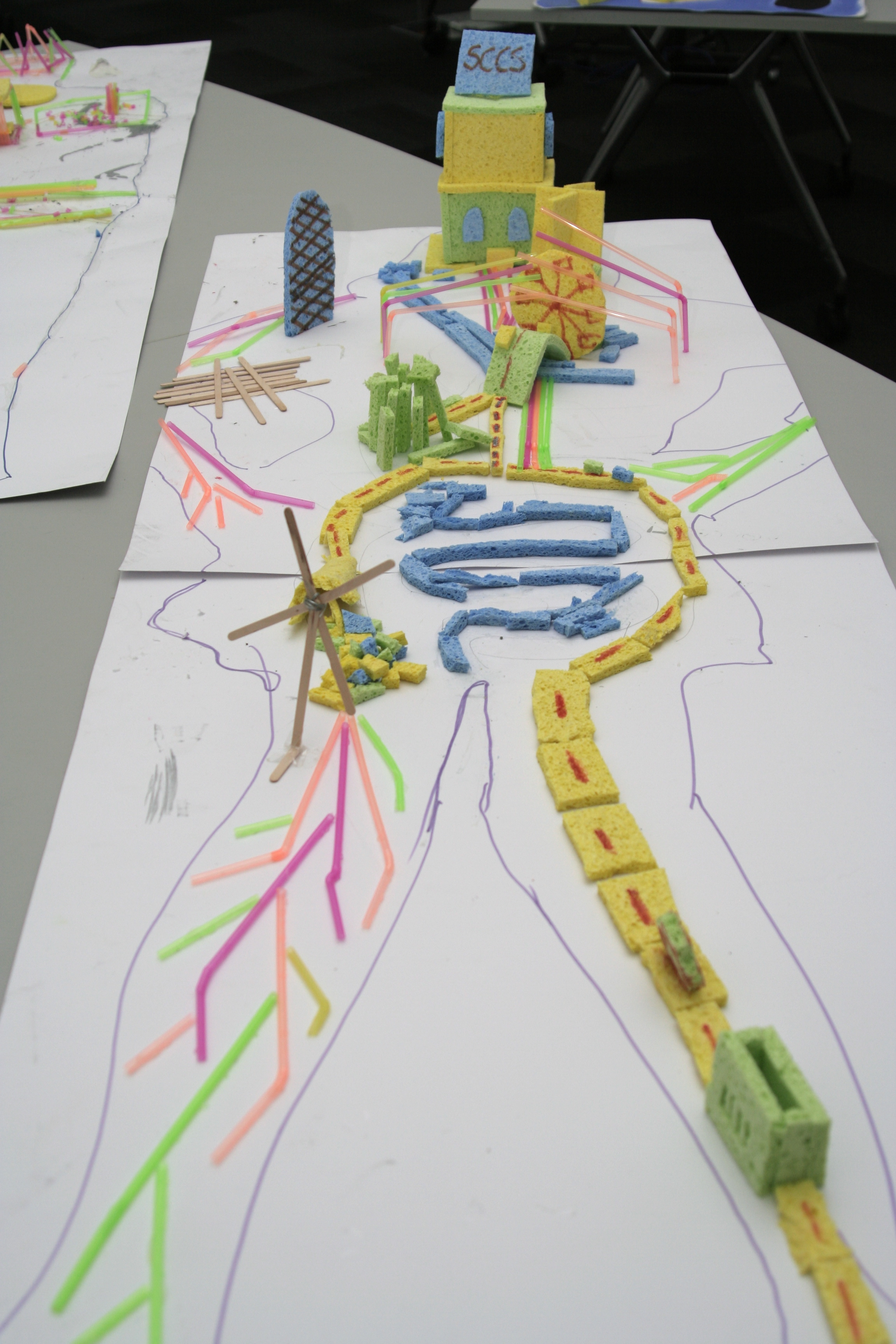 A body-map created by Camden Community School students at the Hunterian Museum.