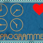 a stamp created for the "programme" button on the  website.